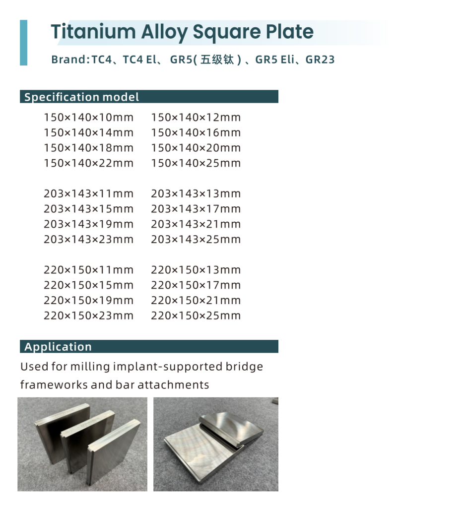 Titanium Alloy Square Plate specification